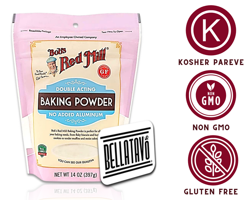 Bobs Red Mill Baking Soda and Baking Powder and BELLATAVO Recipe Card!