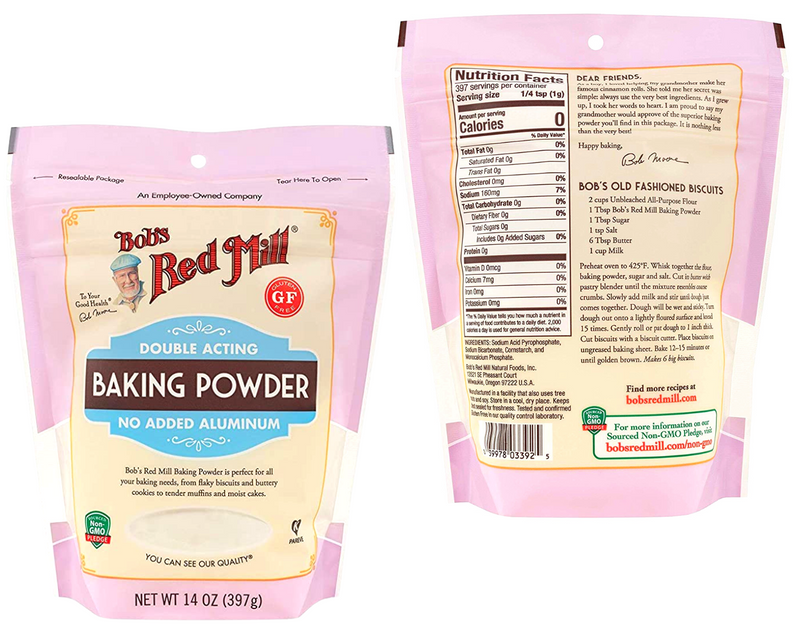 Bobs Red Mill Baking Soda and Baking Powder and BELLATAVO Recipe Card!