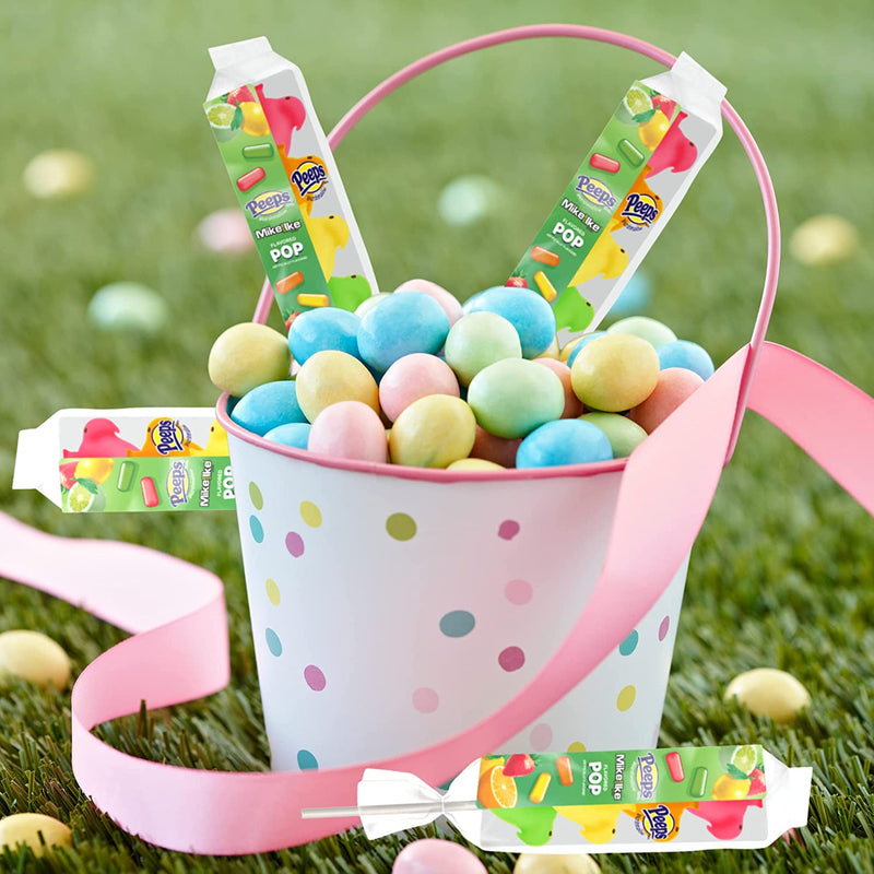 Flavored Marshmallows Easter Lollipop Bundle. Includes Two 1.38 Oz. Peeps Marshmallow Candy Chick Pop in Mike and Ike Flavors Plus a BELLATAVO Fridge Magnet. Fun and Colorful Easter Peeps Candy!
