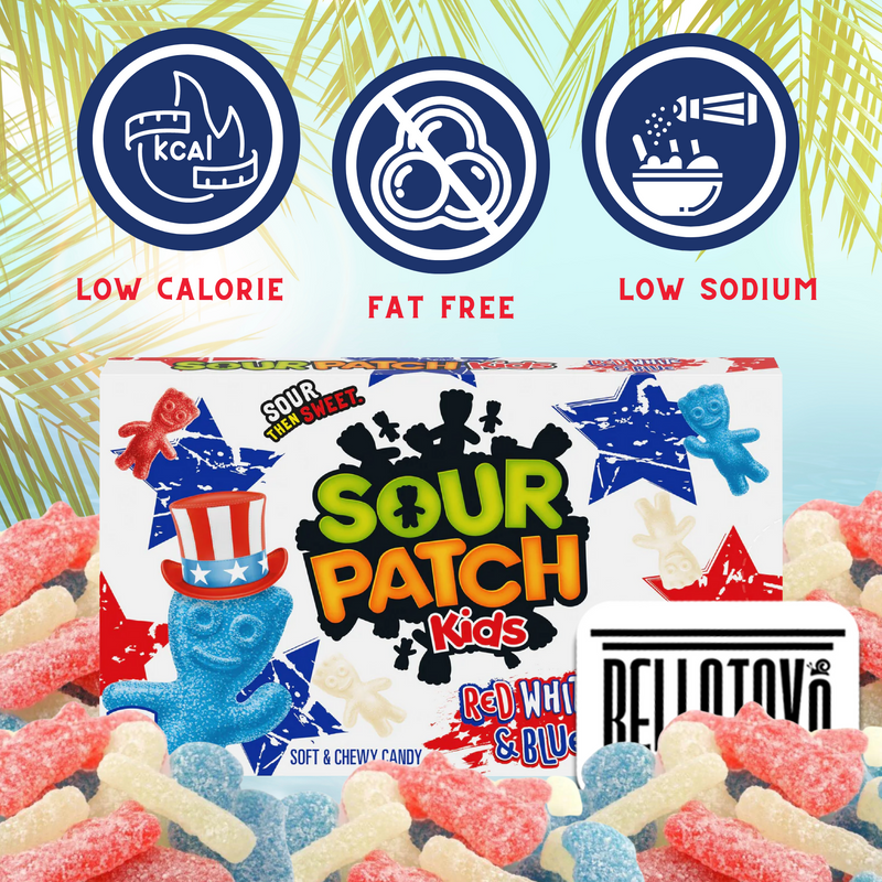 Sour and Soft Gummy Candy bundle. Includes three-3.1 oz of each box of Sour Patch Kids Candy! Try these new amazing flavors of Sour Patch Kids candy and receive a BELLATAVO Fridge Magnet!