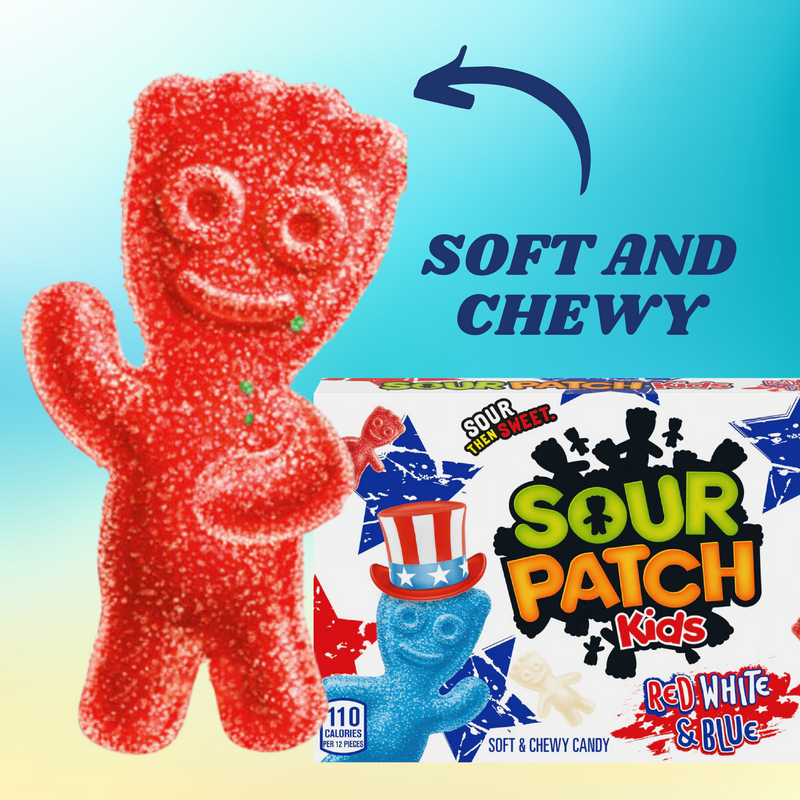 Sour Patch Kids - Red, White, & Blue - 3.1 oz theater box