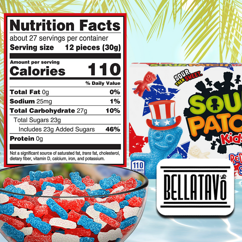 Sour and Soft Gummy Candy bundle. Includes three-3.1 oz of each box of Sour Patch Kids Candy! Try these new amazing flavors of Sour Patch Kids candy and receive a BELLATAVO Fridge Magnet!