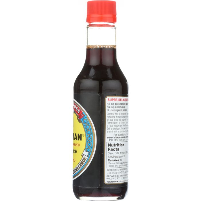 Side Label Photo of Kikkoman Traditional Soy Sauce