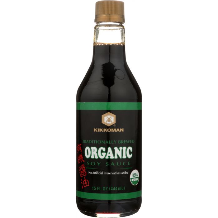 A Product Photo of Kikkoman Organic Soy Sauce