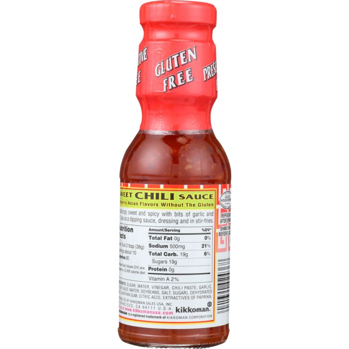 Nutrition Label Photo of Kikkoman Sweet Chili Sauce