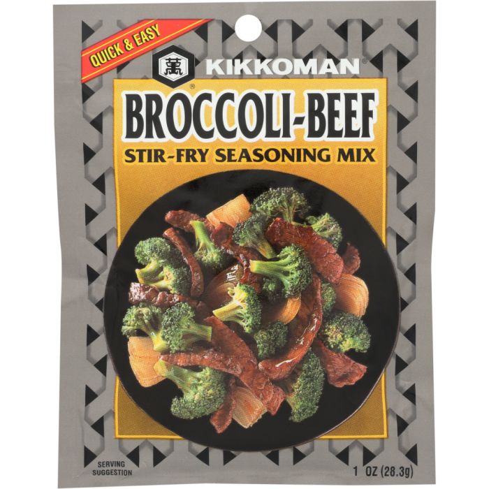 A Product Photo of Kikkoman Broccoli Beef Stir Fry Seasoning Mix