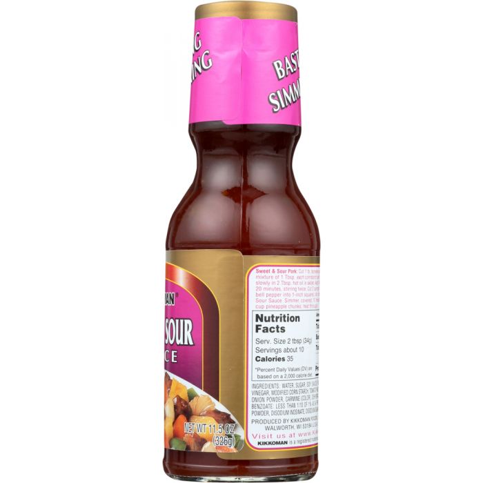 Side Label Photo of Kikkoman Sweet and Sour Sauce