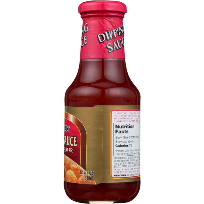 Side Label Photo of Kikkoman Sweet and Sour Dipping Sauce