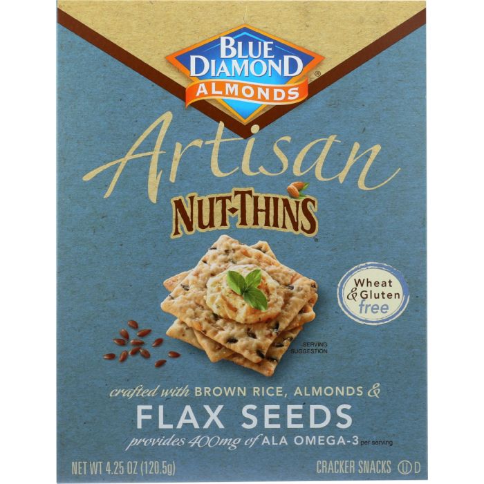 A Product Photo of Blue Daiamond Flax Seeds Artisan Nut Thins