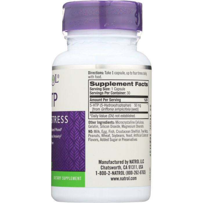 Side photo of Natrol 5-HTP 50 mg