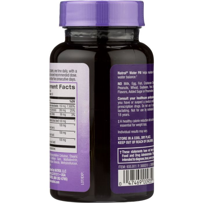 Back photo of Natrol Water Pill