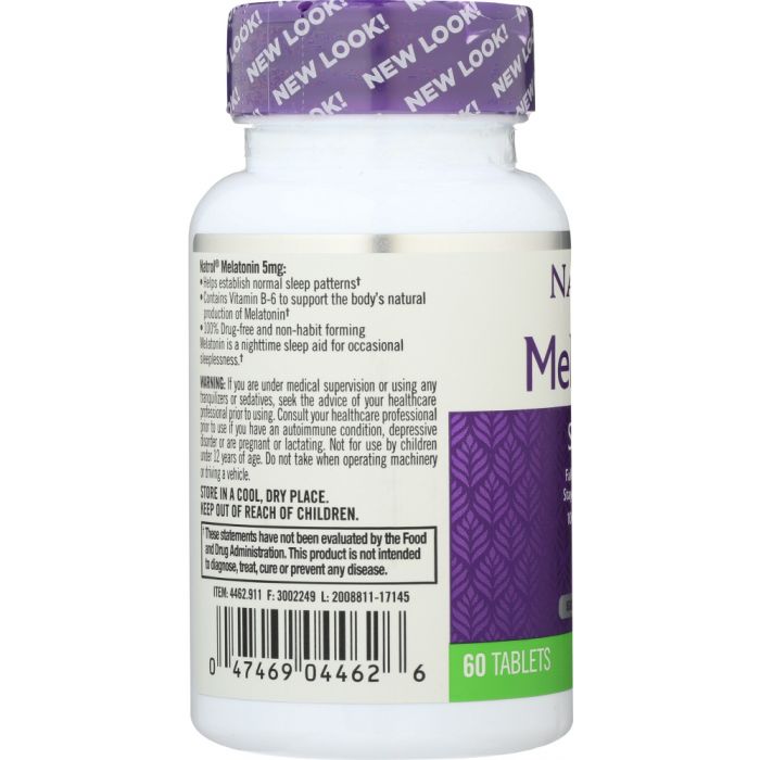Side photo of Natrol Melatonin 5 mg
