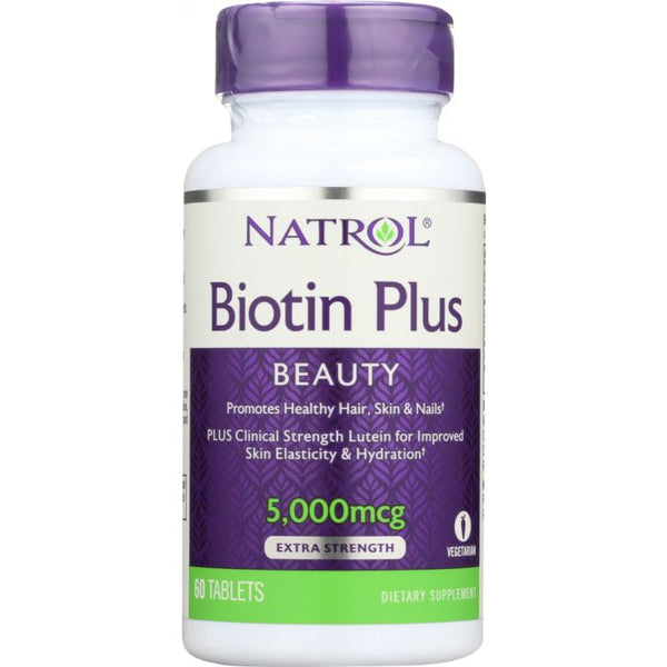 Product photo of Natrol Biotin Biotin Plus + Lutein