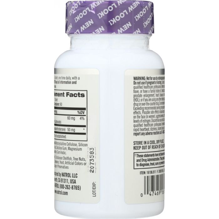 Back photo of Natrol DHEA 50 mg 