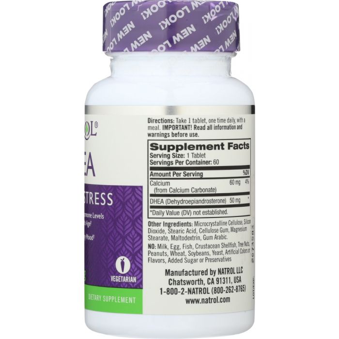 Side photo of Natrol DHEA 50 mg 