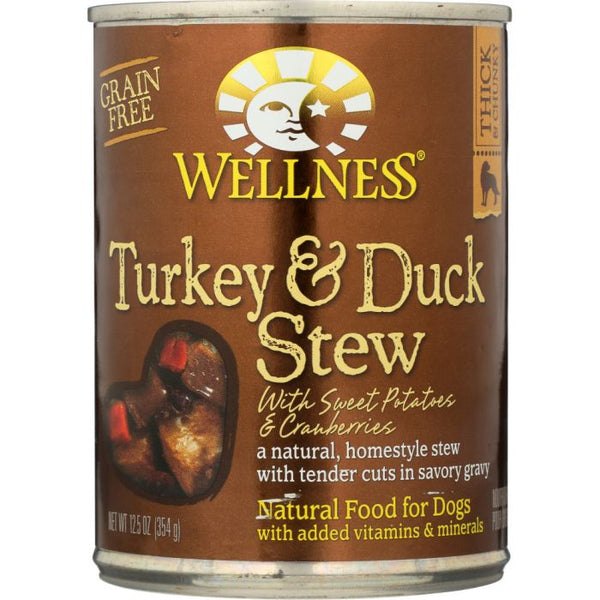 Product photo of Wellness Turkey & Duck Stew with Sweet Potatoes Dog Food