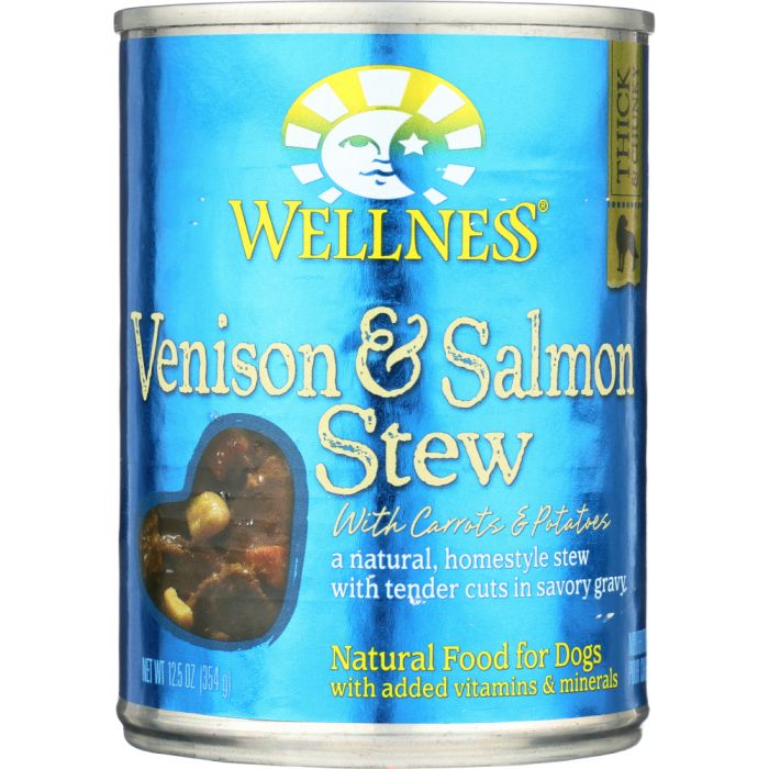 Product photo of Wellness Venison and Salmon Stew Carrots Potatoes Dog Food