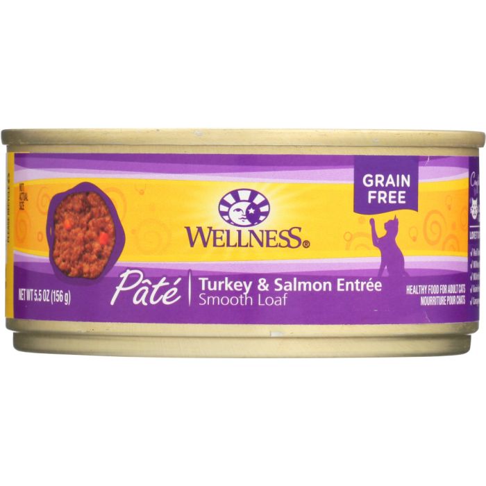 Product photo of Wellness Canned Cat Food Turkey and Salmon Formula