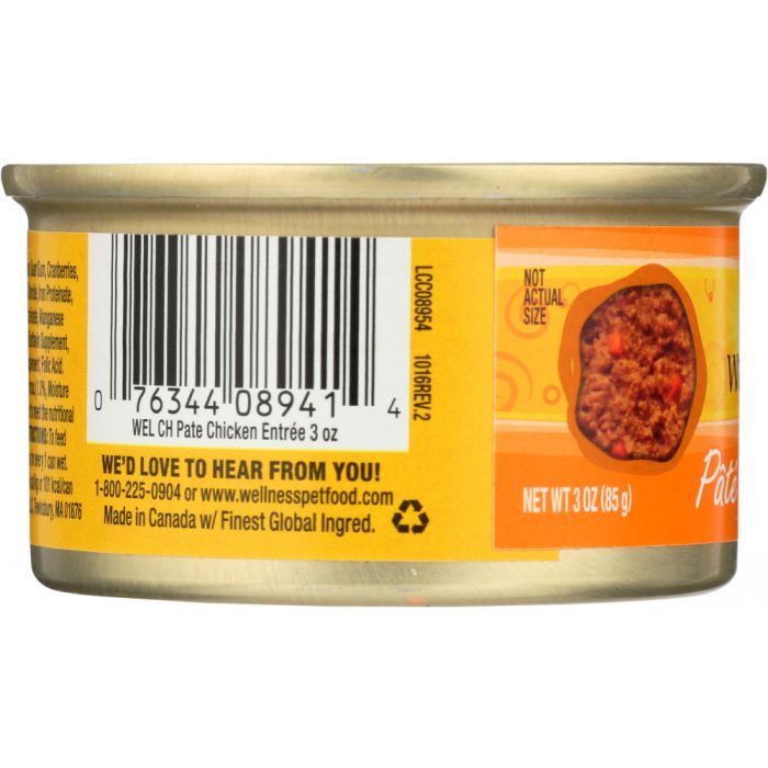 Side photo of Wellness Adult Chicken Canned Cat Food