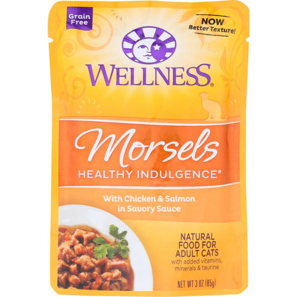 Product photo of Wellness Morsels Healthy Indulgence Chicken and Salmon Cat Food
