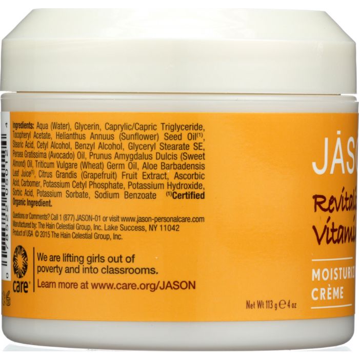 Side Label Photo of Jason Revitalizing Vitamin E 5000 IU Moisturizing Creme