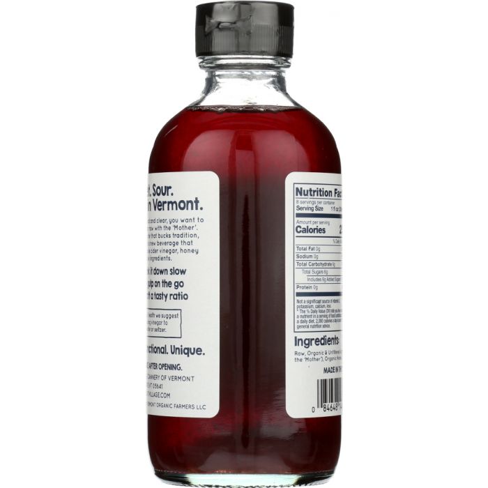 Back of the Bottle  Photo of Vermont Village Blueberries and Honey Apple Cider Vinegar