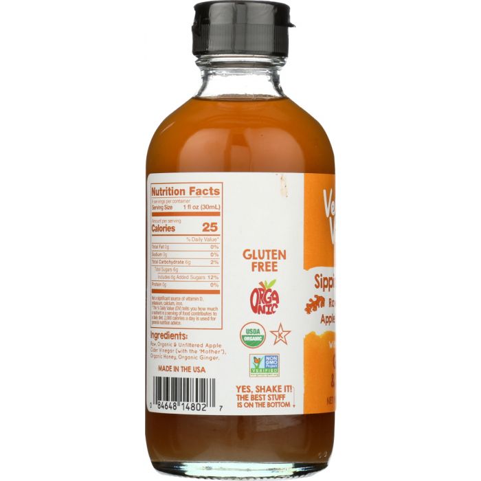 Nutritional Label Photo of Vermont Village Ginger and Honey Apple Cider Vinegar