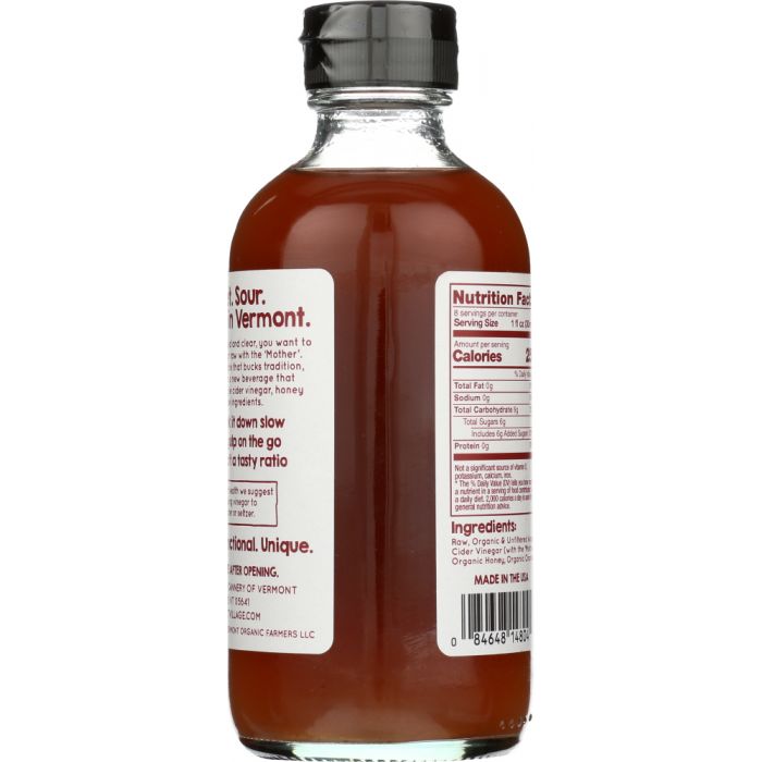 Back of the Bottle  Photo of Vermont Village Cranberries and Honey Apple Cider Vinegar