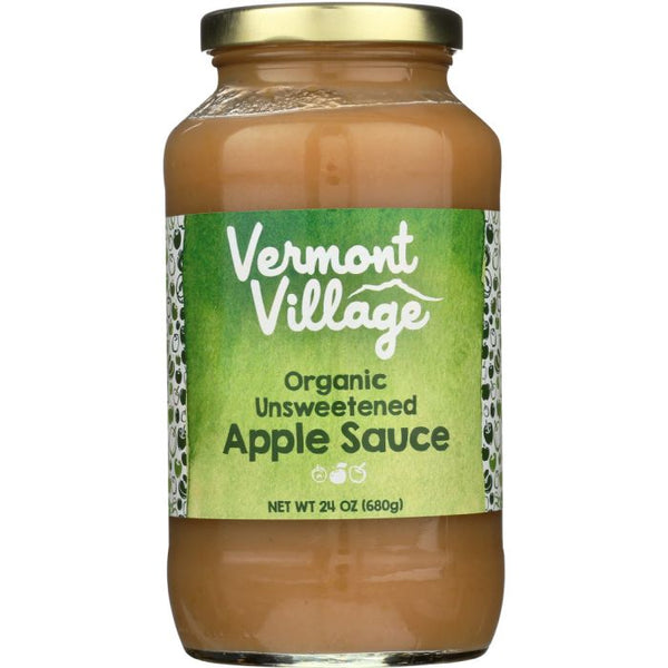 A Product Photo of Vermont Village Organic Unsweetened Apple Sauce in Jar