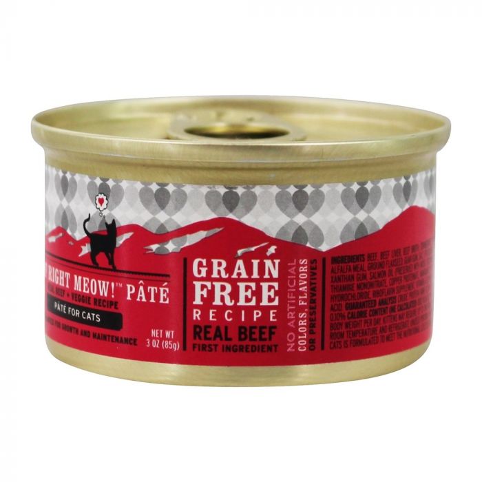 Side photo of I&LOVE&YOU Cat Food Beef Right Meow in Can