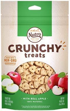 Nutro All Natural Crunchy Training Treats For Dogs 3 Flavor Variety Bundle: (1) Peanut Butter, (1) Mixed Berries, and (1) Apple, 10 Oz. Ea. (3 Bags Total)