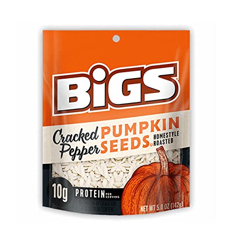 Bigs Simply Salted and Cracked Pepper Pumpkin Seeds (Two-5oz) Plus a BELLATAVO Recipe Card