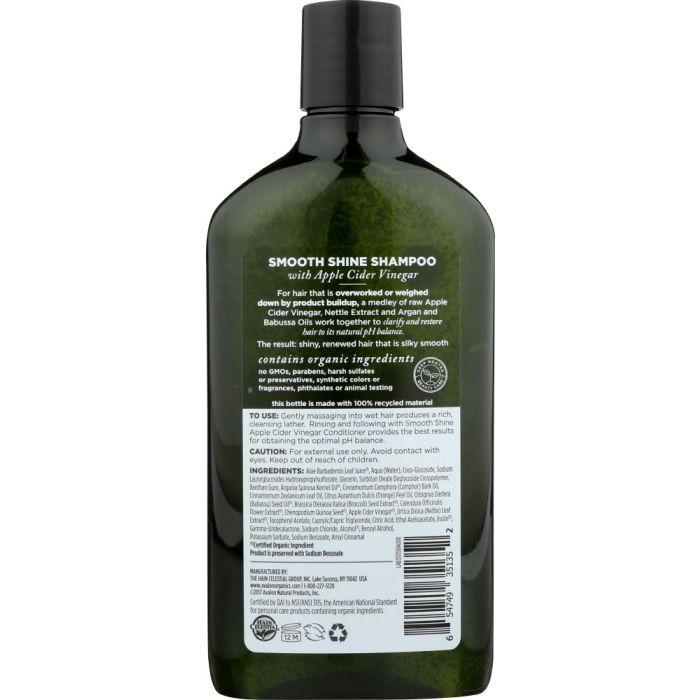 Back photo of Andalou Naturals Apple Cider Shampoo