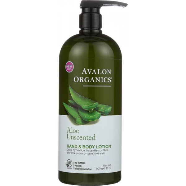 Product photo of Avalon Organics Hand & Body Lotion Aloe Unscented