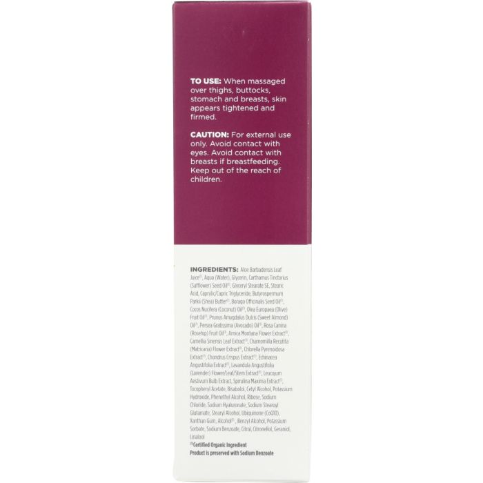 Ingredients label photo of Avalon Organics Wrinkle Therapy with CoQ10 & Rosehip Firming Body Lotion