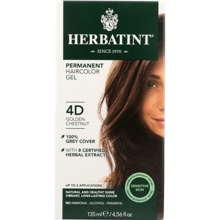 A Product Photo of Herbatint 4D Golden Chestnut Permanent Hair Color Gel