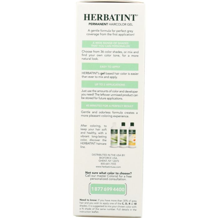Side Label Photo of Herbatint 5D Light Golden Chestnut Permanent Hair Color Gel