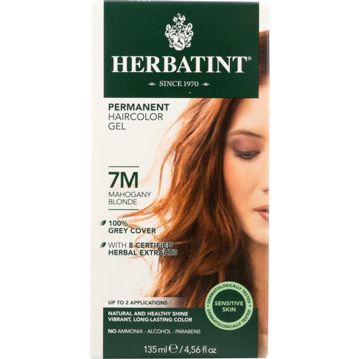 A Product Photo of Herbatint 7M Mahogany Blonde Permanent Hair Color Gel
