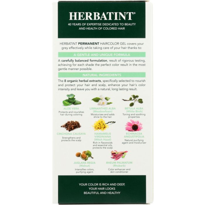 Back of the Box Photo of Herbatint 8C Ash Blonde Lite Permanent Hair Color Gel