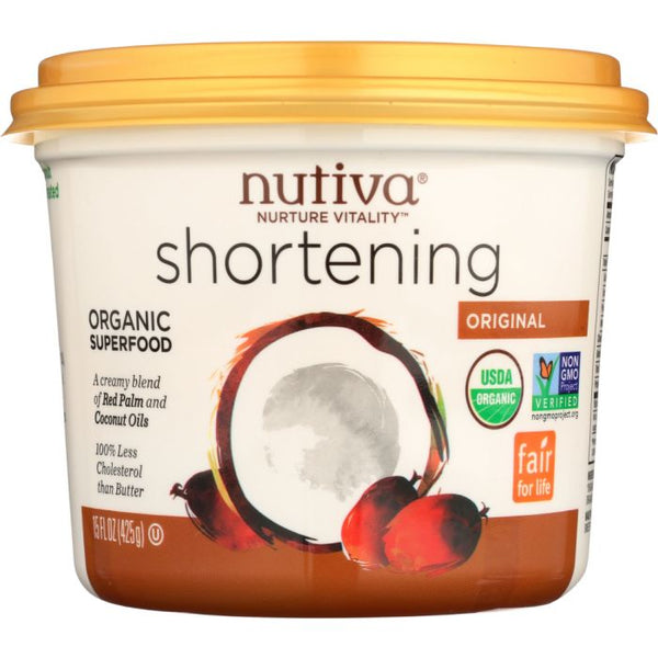 4 Nutiva Organic Shortening Original Red Palm & Coconut Oils 15 oz Each~4  Pack