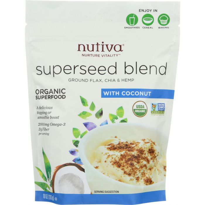 Product photo of Nutiva Organic Superseed Blend Ground Flax Chia and Hemp
