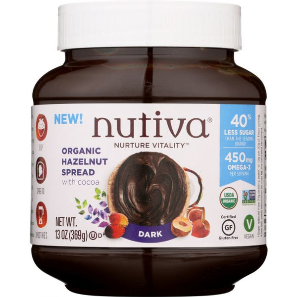 Product photo of Nutiva Organic Hazelnut Spread Dark 