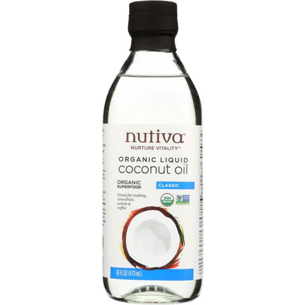 Product photo of Nutiva Liquid Coconut Oil Classic Glass