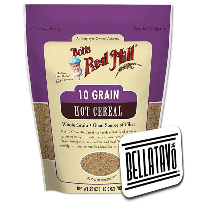 Bobs Red Mill 10 Grain Hot Cereal (25oz) and a BELLATAVO Recipe Card