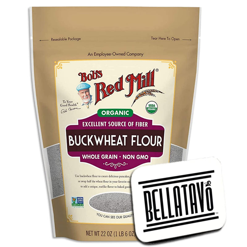 Bob's Red Mill Organic Buckwheat Flour (22oz) and a BELLATAVO Ref Magnet