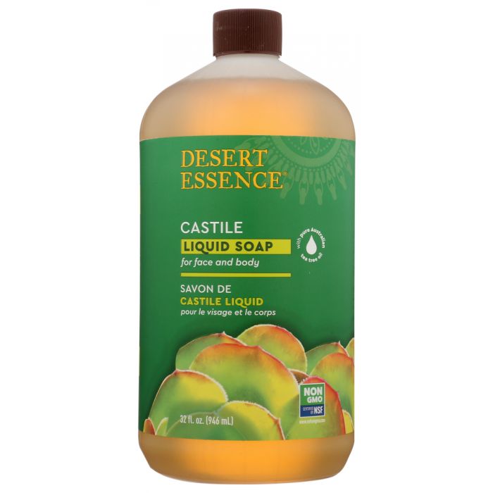 Castile Liquid Soap with Eco-Harvest Tea Tree Oil (32 oz)