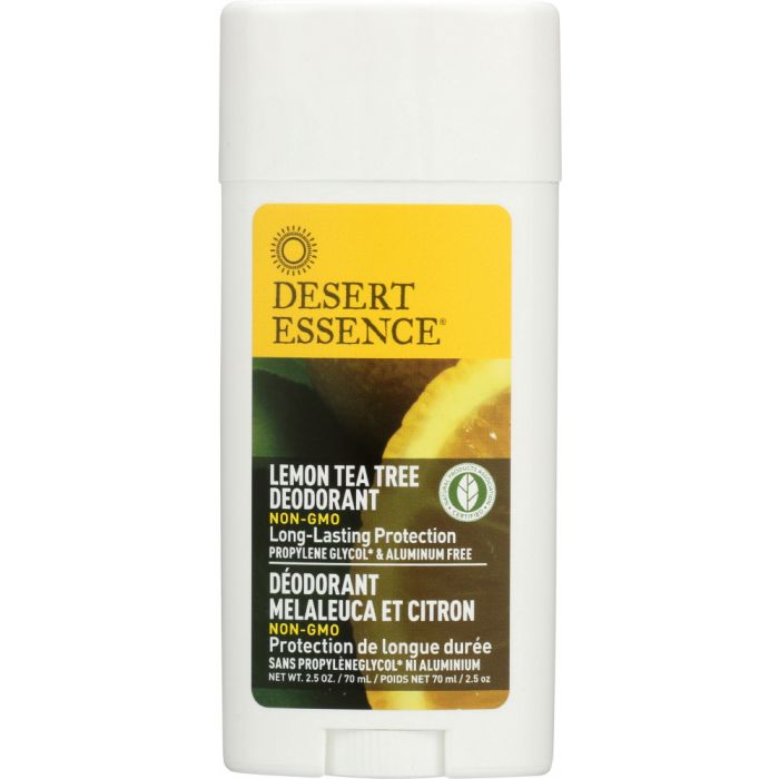 Product photo of Dessert Essence Deodorant Lemon Tea Tree, Long-Lasting Protection, Propylene Glycol & Aluminum Free