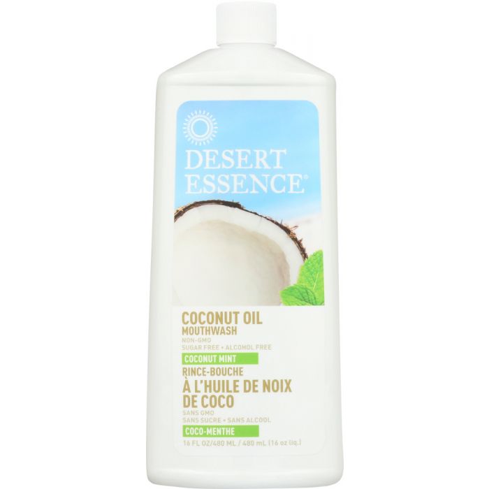 A product photo of Desert Essence Mouthwash Coconut Oil 