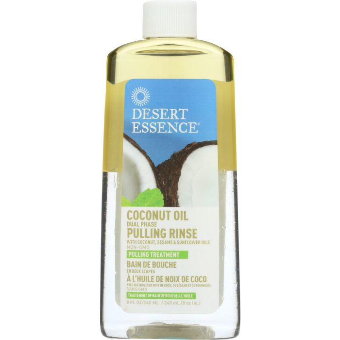 A product photo of Desert Essence Oil Coconut Rinse