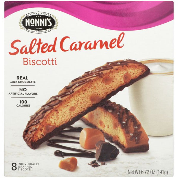 A Product Photo of Nonni's Salted Caramel Biscotti